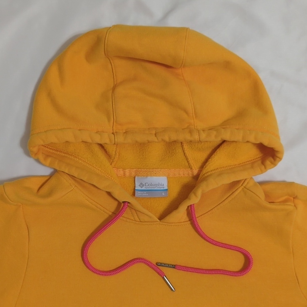 Columbia Logo Hoodie, Color Bright Marigold Size S - Picture 5 of 15